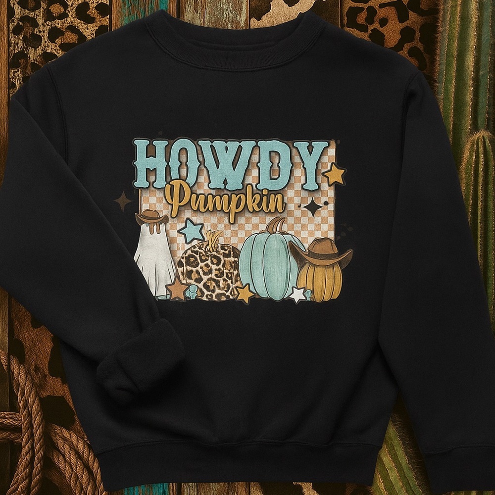 Black Howdy Pumpkin Sweatshirt